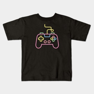 Faux Neon Game Console Controller Gamer Kids T-Shirt